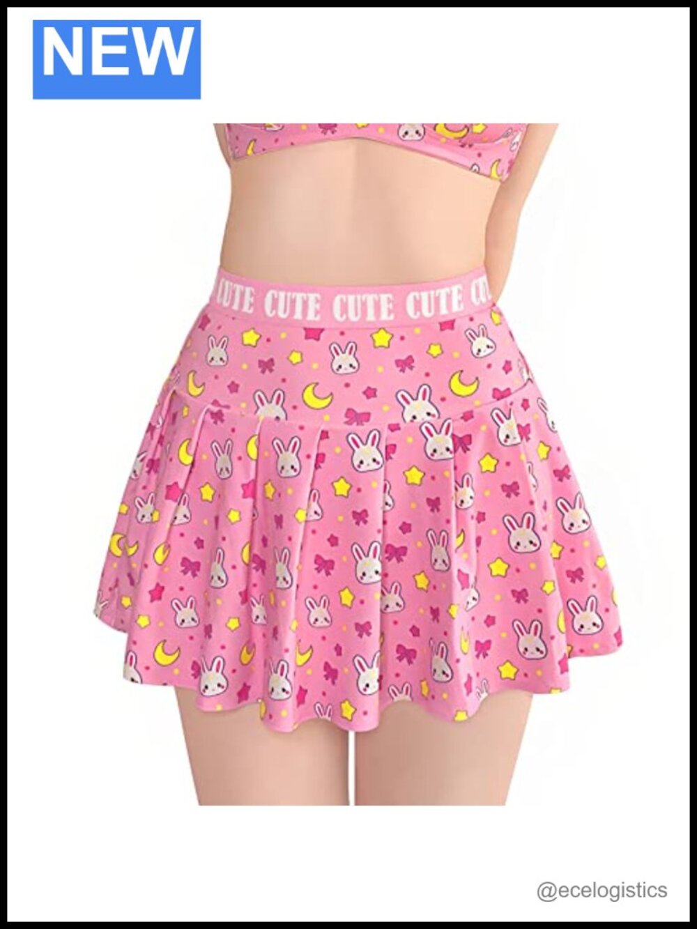 High Waist Elastic Mini Skirt A-Line Pleated Stretchy Plus Size Friendly